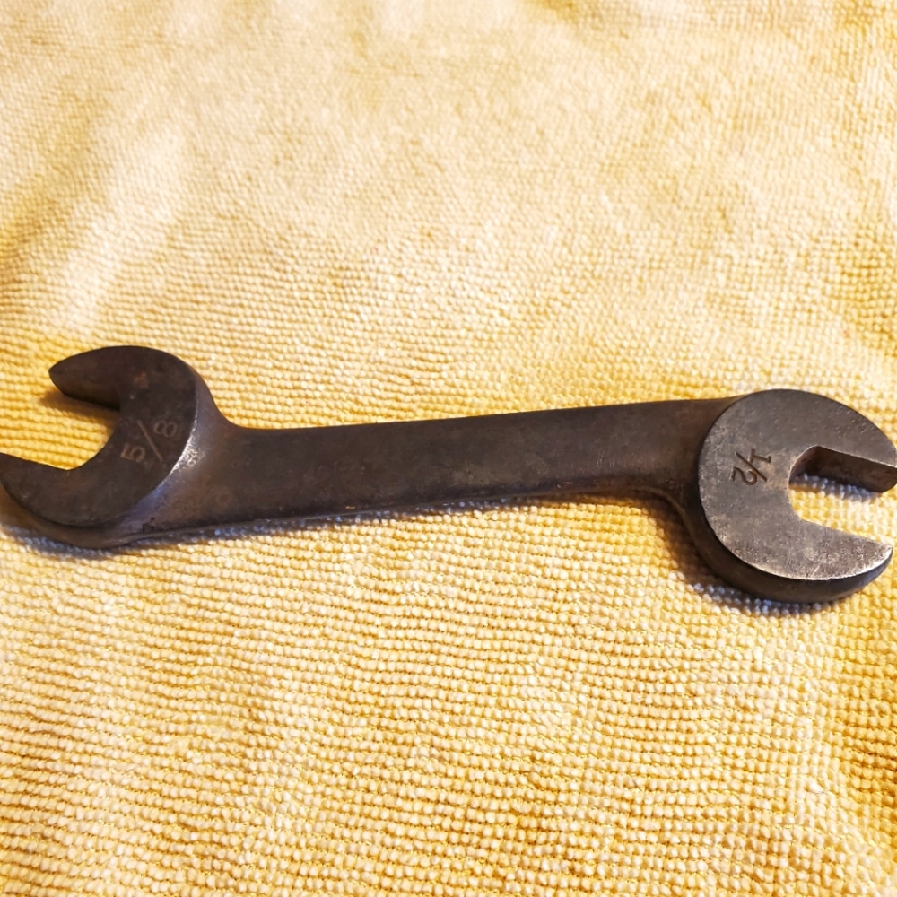Antique Billings 1560 open end wrench 5/8 & ½ inch - Picture 3 of 7